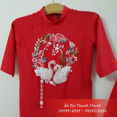 Áo Dài Thêu Ruy Băng Mẹ & Bé